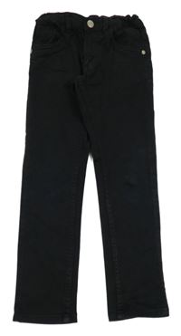 Čierne plátenné skinny nohavice