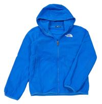 Modrá fleecová funknčí prepínaci mikina s logom a kapucňou The North Face