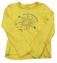 Horčicové tričko so sluncem Primark