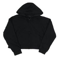 Čierna prepínaci crop mikina s kapucňou George