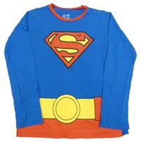 Tmavomodro-červeno-žluté triko - Superman 