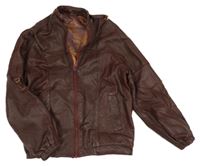 Vínová koženková jarná bunda