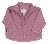 Lila fleecová propínací funkční mikina Quechua