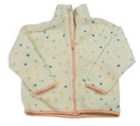 Smetanovo-farebná bodkovaná á fleecová prepínaci mikina Primark