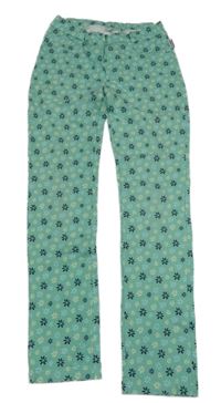 Zeleno-modro-žluté květované tregíny Jako-o