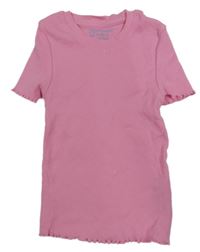 Světlerůžové žebrované tričko Primark