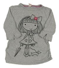 Šedá tunika s dívkou 