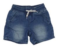 Tmavomodré teplákové rifľové kraťasy Denim Co.