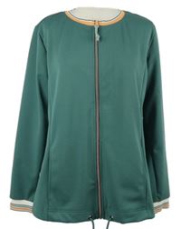 Dámská zelená lehká bunda s pruhy Laura Torelli 