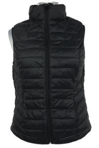 Dámská černá šusťáková zateplená vesta 