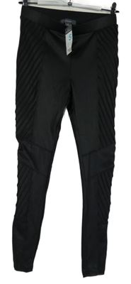 Nové - Dámské černé žebrované legíny Primark 