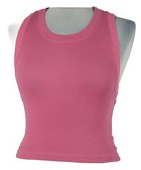Dámsky ružový rebrovaný crop top Sinsay