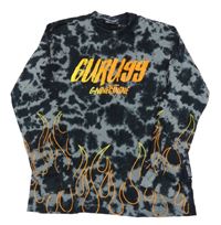 Šedo-černé triko s nápisem 