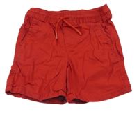 Červené plátenné kraťasy Primark