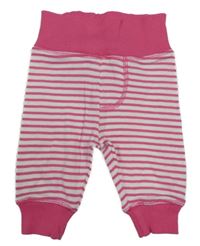 Růžovo-bílé pruhované lehké tepláky Liegelind