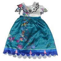 Kostým- bílo-modré šaty s kytičkami- Encanto Disney vel.104-122