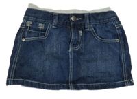 Tmavomodrá rifľová sukňa crash one