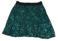 Smaragdová tylová sukňa s flitrami WE