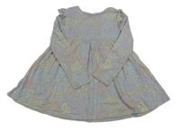 Svetlosivé bavlnené šaty s obrázkami Pep&Co