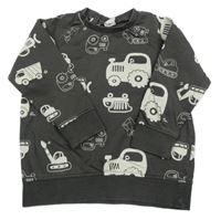 Sivá mikina s autami H&M