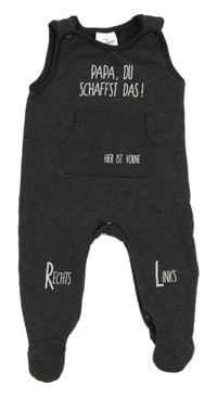 Antracitové teplákové dupačky s nápisom Topomini