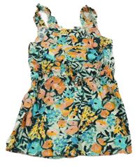 Barevný květinový kraťasový overal H&M