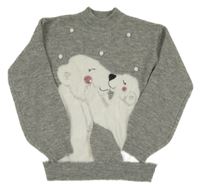 Sivý sveter s medveďmi Primark