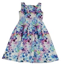 Bílo-barevné květované šaty Candy Couture 