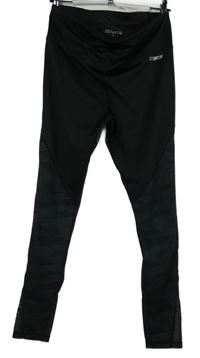 Dámske čierno-sivé vzorované športové legíny Fitforce