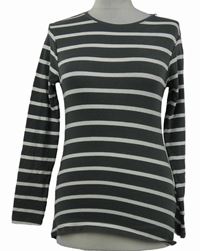 Dámske sivo-biele pruhované tričko Primark