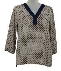 Dámske svetloružová -tmavomodrá vzorovaná blúzková á tunika S. Oliver