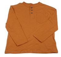 Oranžové triko s knoflíčky Primark