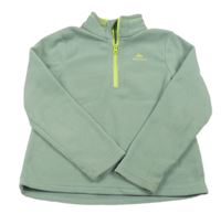 Svetlozelená fleecová funkčná mikina Quechua