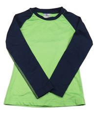 Zeleno-tmavomodré sportovní funkční triko Crane 