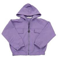 Fialová prepínaci mikina s kapucňou