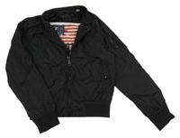 Černý šusťákový jarní bomber 