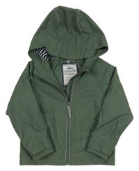 Khaki nepromokavá jarná bunda s kapucňou Topomini