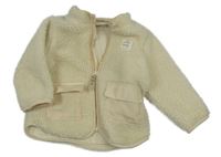 Béžová huňatá prepínaci mikina s vreckami H&M