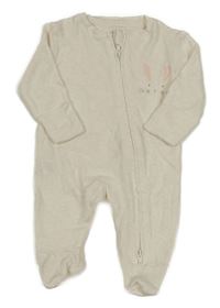 Světlebéžový melírovaný overal s králíkem Primark