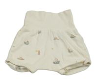 Smetanové baggy kraťasy s parníky H&M