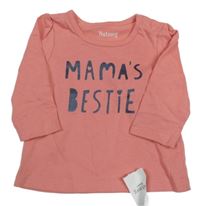 Nové - Ružové tričko s nápisom Nutmeg