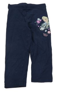 Tmavomodré capri legíny s Elsou a flitrami C&A