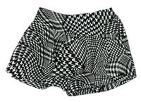 Čierno-biele vzorované sukňové kraťasy River Island