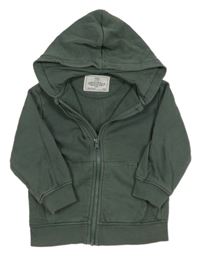 Khaki prepínaci mikina s kapucňou M&S