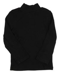 Černé žebrované triko s rolákem F&F