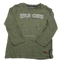 Khaki tričko s potlačou Topolino