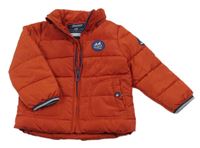 Rezavá šusťáková prošívaná zimní bunda s horami Nutmeg