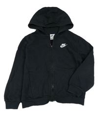 Černá propínací mikina s logem a kapucí Nike 