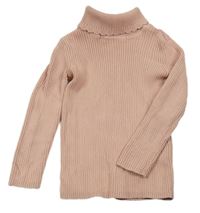 Svetloružový rebrovaný sveter s rolákom George