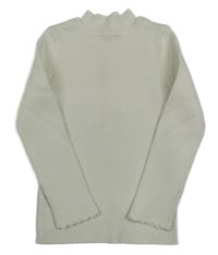 Smotanový rebrovaný sveter Nutmeg